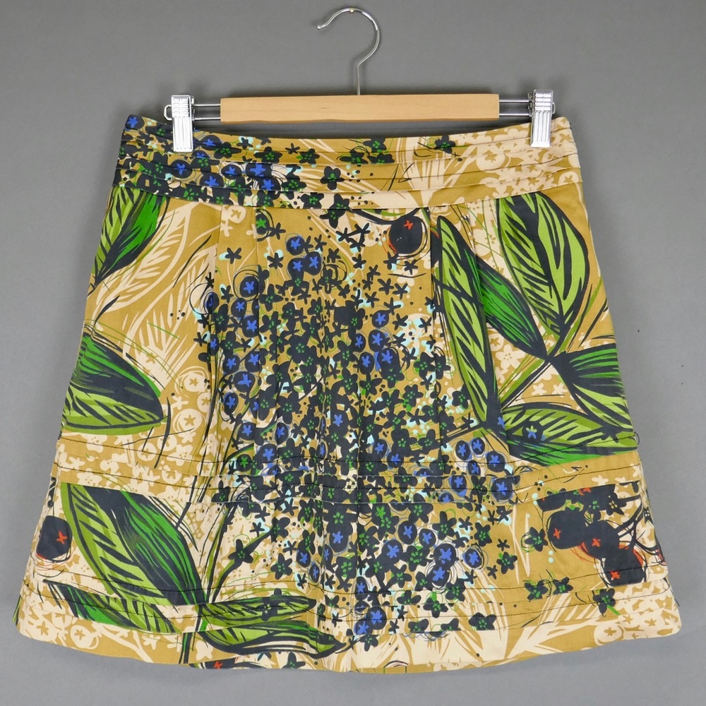 Anthropologie Edme & Esyllte Tan Tropical Skirt